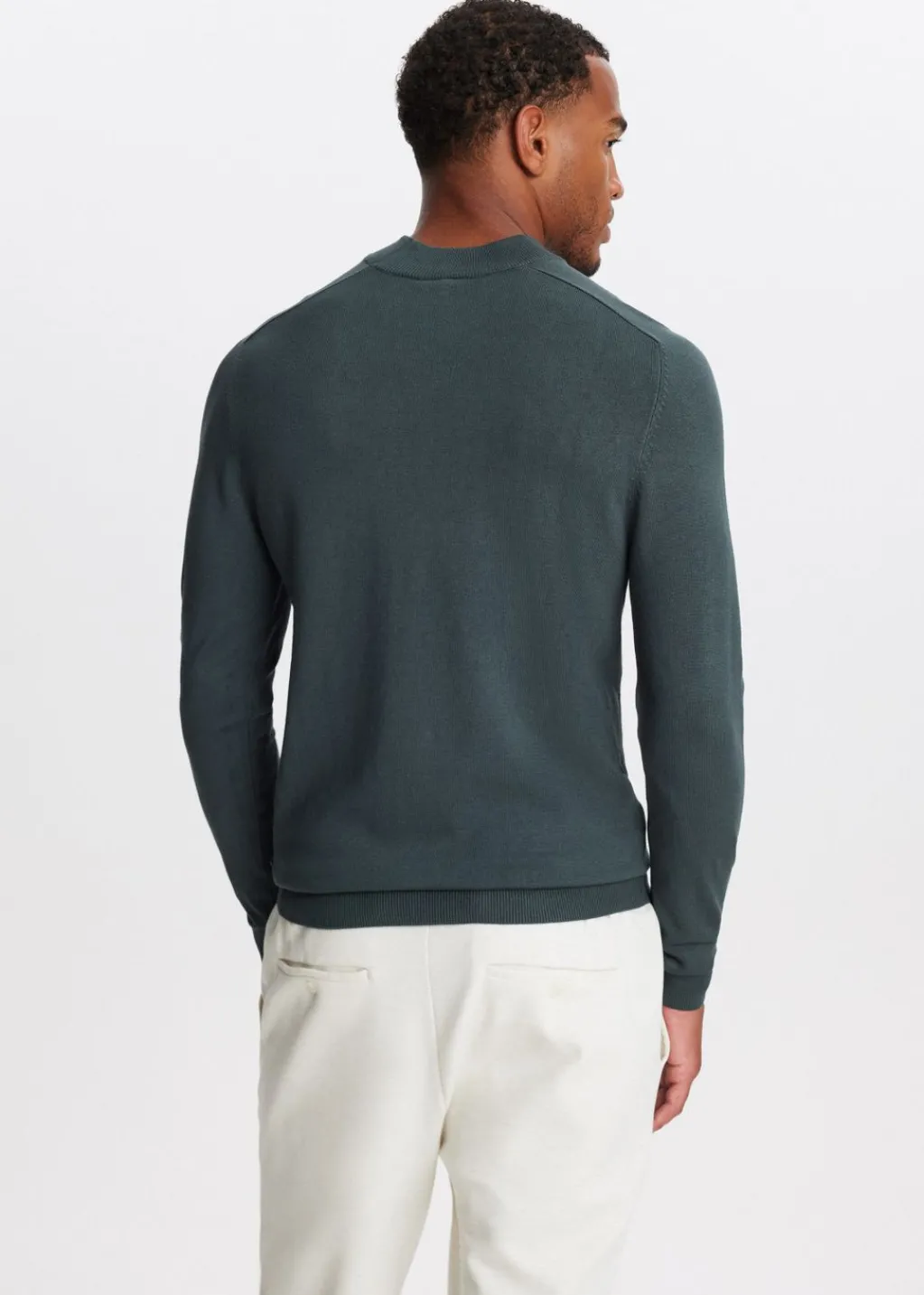 Truien En Vesten<The Sting Trui met mock-neck groen, grijs