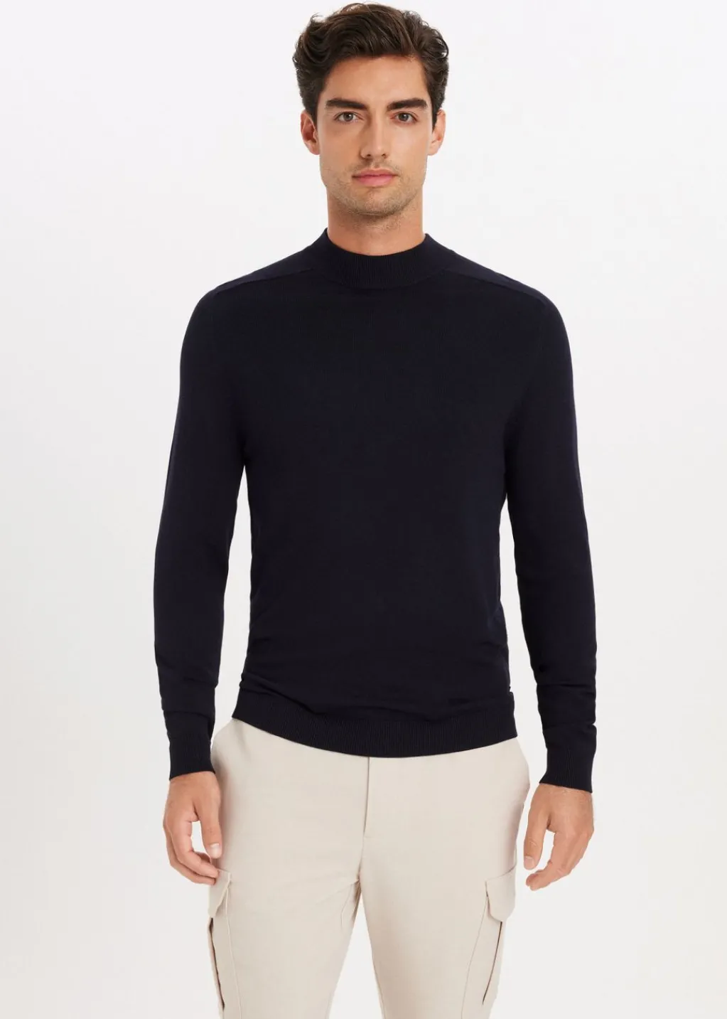 Truien En Vesten<The Sting Trui met mock-neck donkerblauw