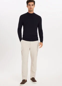 Truien En Vesten<The Sting Trui met mock-neck donkerblauw