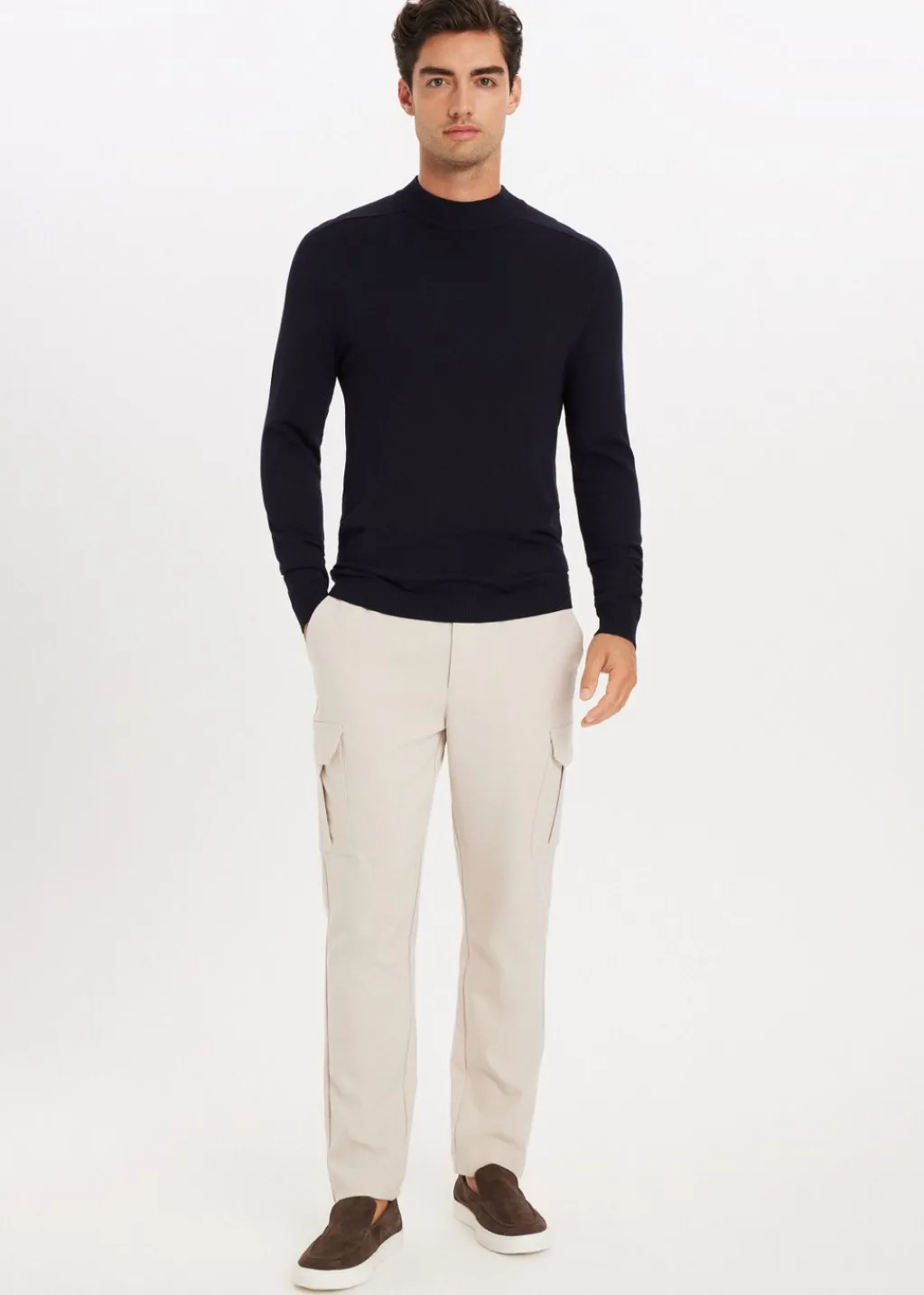 Truien En Vesten<The Sting Trui met mock-neck donkerblauw