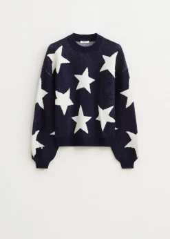 Truien En Vesten<The Sting Trui met sterren donkerblauw