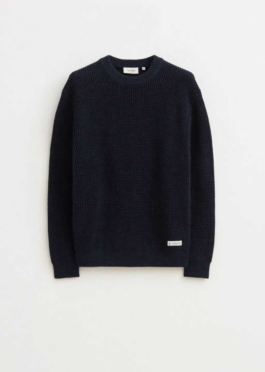 Truien En Vesten<The Sting Trui met wafelstructuur blauw, donker melee