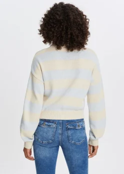 Truien En Vesten<The Sting Trui met zwanenprint lichtblauw