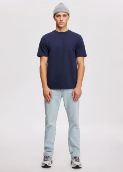 Basics|T-Shirts<The Sting T-shirt basic donkerblauw