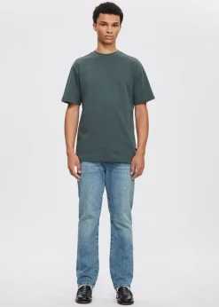 Basics|T-Shirts<The Sting T-shirt basic groen, grijs