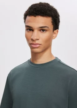 Basics|T-Shirts<The Sting T-shirt basic groen, grijs