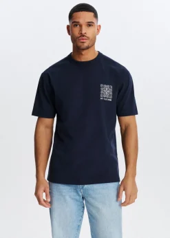 T-Shirts<The Sting T-shirt met batikprint donkerblauw