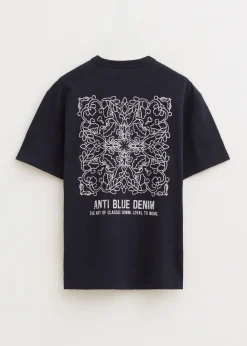 T-Shirts<The Sting T-shirt met batikprint donkerblauw