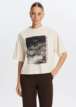 T-Shirts<The Sting T-shirt met foto print kit, donker