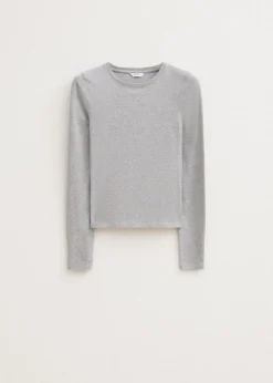Basics|T-Shirts<The Sting T-shirt met lange mouwen grijs gem&ecirc;leerd