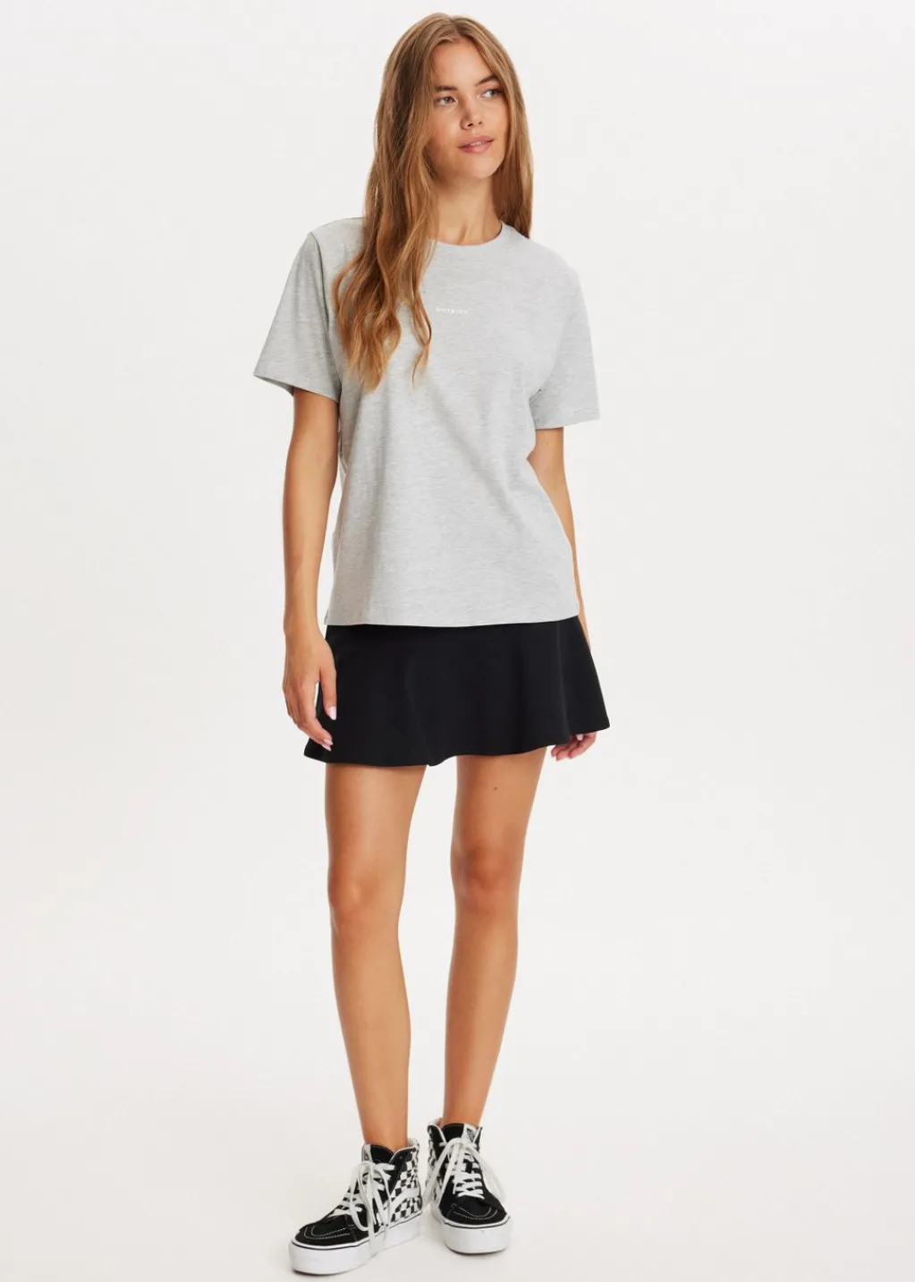 Basics|T-Shirts<The Sting T-shirt met logo grijs gemêleerd