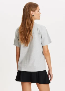 Basics|T-Shirts<The Sting T-shirt met logo grijs gemêleerd