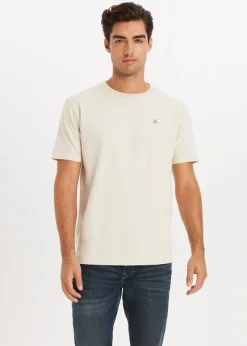 T-Shirts<The Sting T-shirt met logo lichtzand