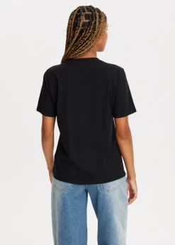 Basics|T-Shirts<The Sting T-shirt met logo zwart