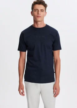 T-Shirts<The Sting T-shirt met merk donkerblauw