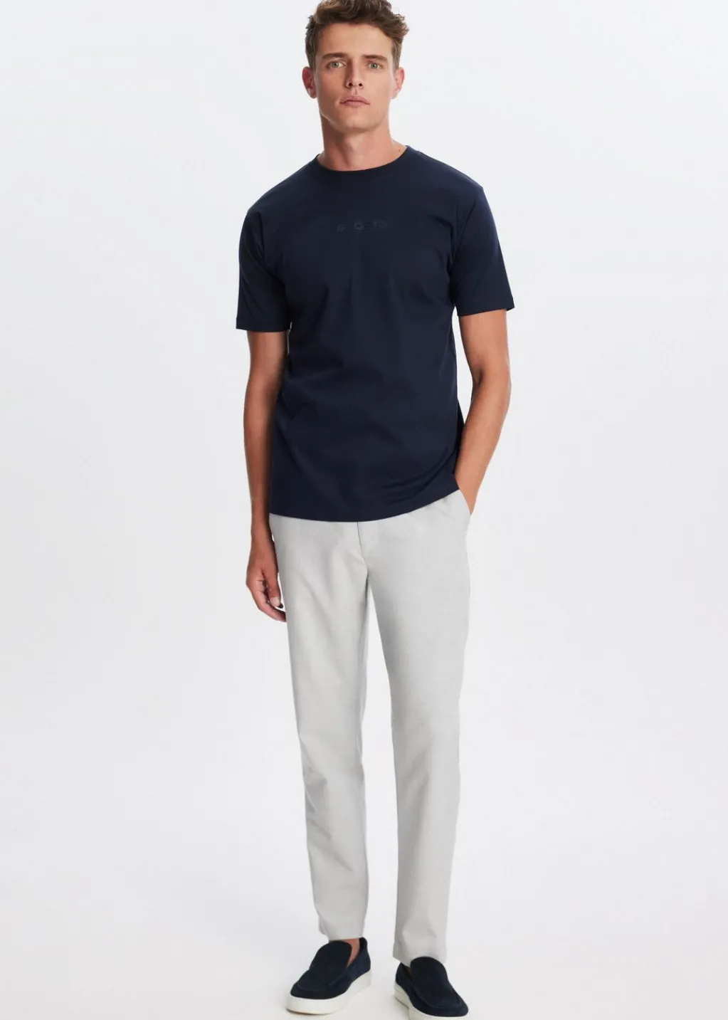 T-Shirts<The Sting T-shirt met merk donkerblauw