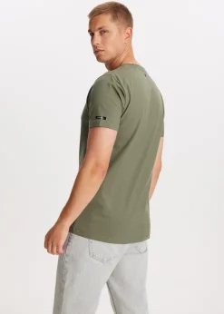 T-Shirts<The Sting T-shirt met merk logo groen, olijf