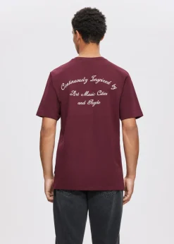 T-Shirts<The Sting T-shirt met print inspired bordeaux