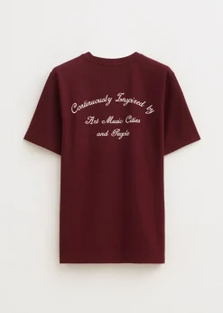 T-Shirts<The Sting T-shirt met print inspired bordeaux