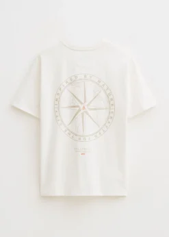 T-Shirts<The Sting T-shirt met print kompas wit, off-white