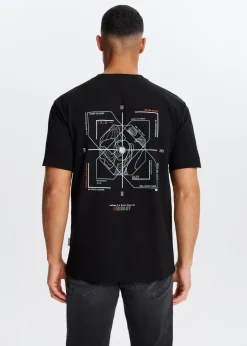 T-Shirts<The Sting T-shirt met print route zwart