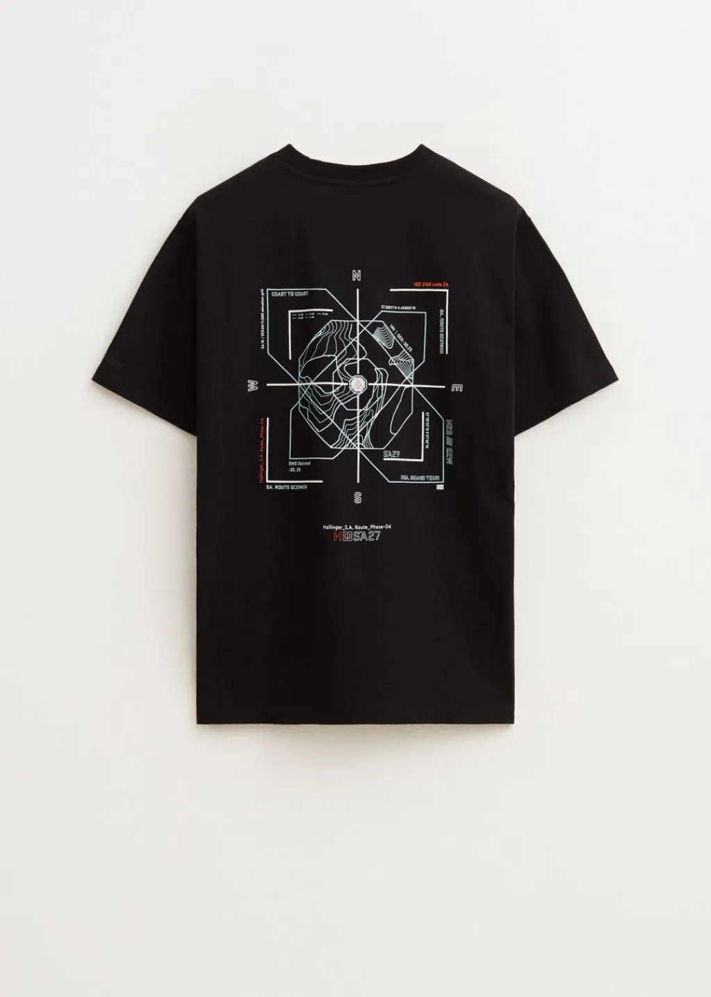 T-Shirts<The Sting T-shirt met print route zwart