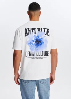 T-Shirts<The Sting T-shirt met tekst en bloem wit