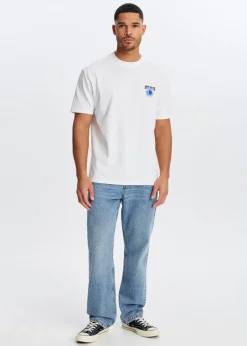 T-Shirts<The Sting T-shirt met tekst en bloem wit