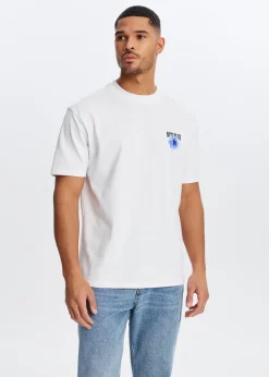T-Shirts<The Sting T-shirt met tekst en bloem wit