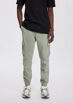 Broeken<The Sting Twill cargobroek salie groen