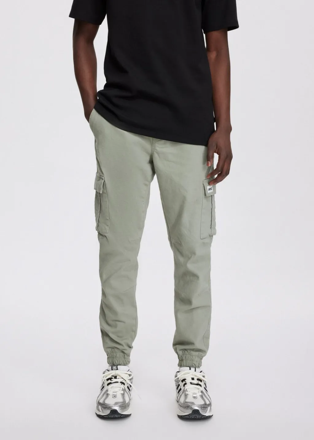 Broeken<The Sting Twill cargobroek salie groen