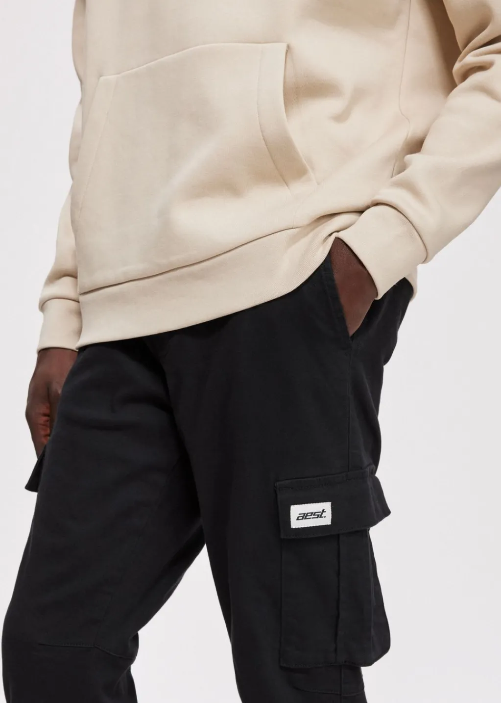 Broeken<The Sting Twill cargobroek zwart