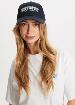 Petten<The Sting Twill pet met Amy print donkerblauw