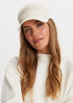 Petten<The Sting Twill pet met Amy print wit, off-white