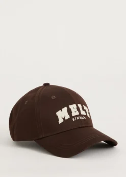 Petten<The Sting Twill pet met print donkerbruin