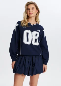 Sweaters En Hoodies<The Sting Varsity sweater donkerblauw