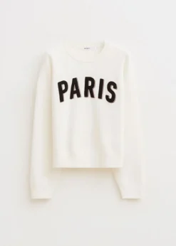 Truien En Vesten<The Sting Varsity trui Paris wit, off-white