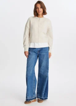 Truien En Vesten<The Sting Vest met balloon mouwen wit, off-white