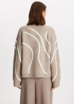 Truien En Vesten<The Sting Vest met 3D patroon taupe