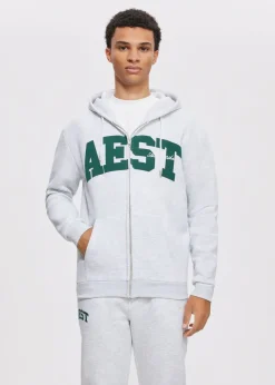 Sweaters En Hoodies|Truien En Vesten<The Sting Vest met merk grijs, licht melee