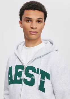 Sweaters En Hoodies|Truien En Vesten<The Sting Vest met merk grijs, licht melee