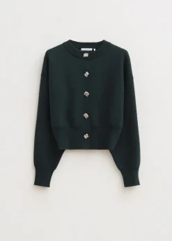 Truien En Vesten<The Sting Vest met pofdetail donkergroen
