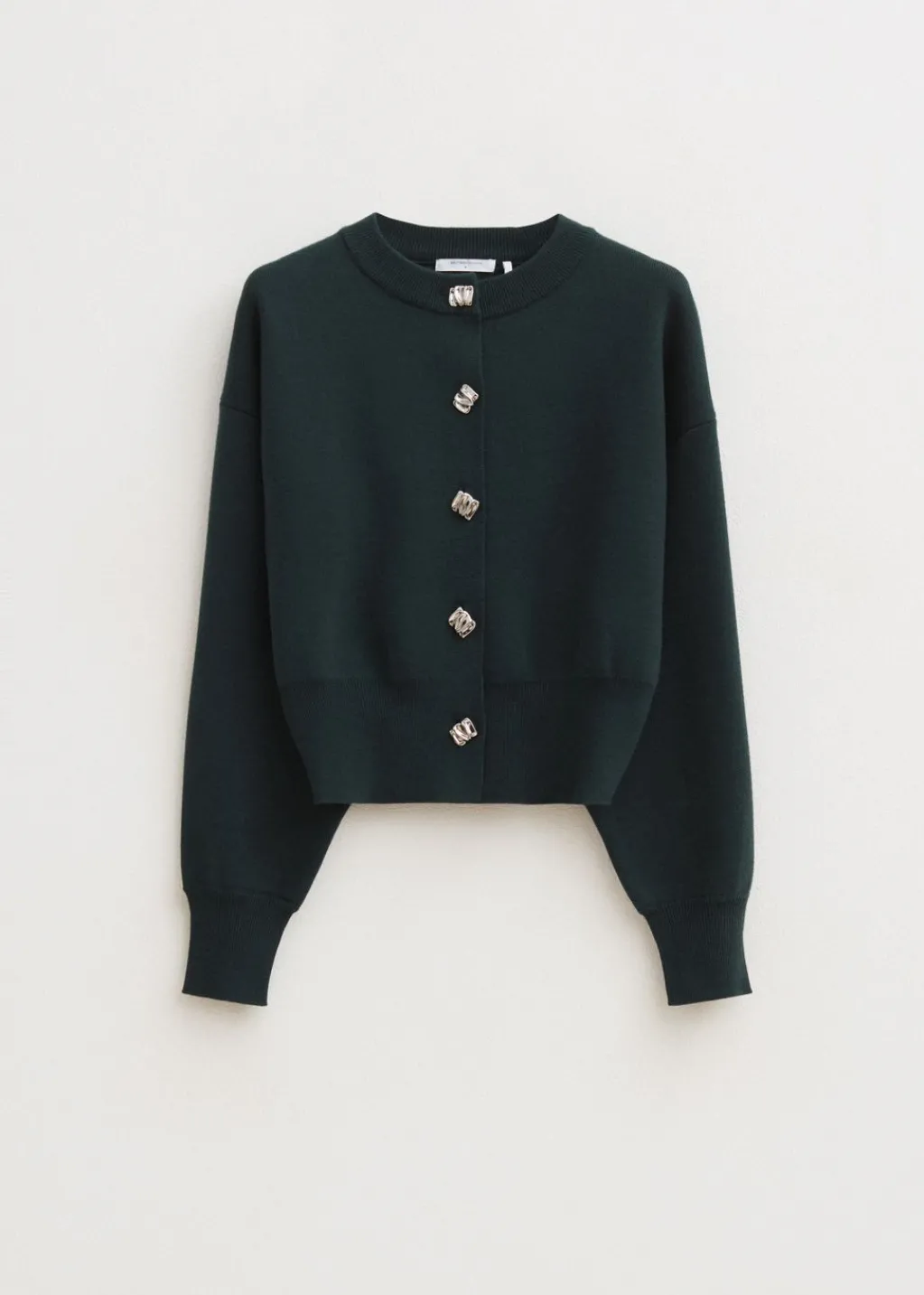 Truien En Vesten<The Sting Vest met pofdetail donkergroen