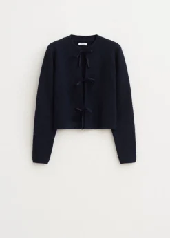 Truien En Vesten<The Sting Vest met strikjes donkerblauw