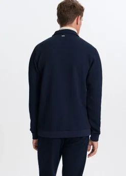 Truien En Vesten<The Sting Vest met structuur donkerblauw