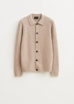 Truien En Vesten<The Sting Vest met structuurdetails zand gemêleerd