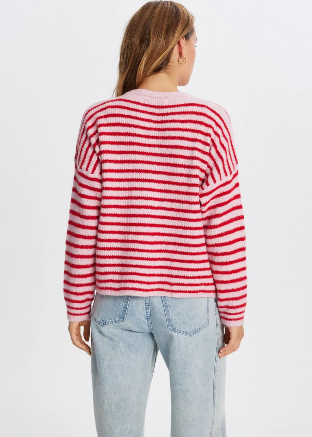 Truien En Vesten<The Sting Vestje met strepen lichtroze