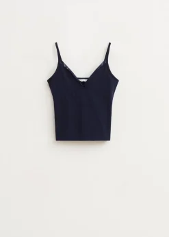 Basics|Singlets<The Sting V-hals singlet met kant donkerblauw