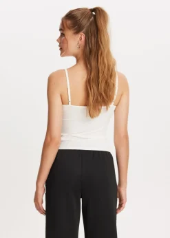 Basics|Singlets<The Sting V-hals singlet met kant wit, off-white