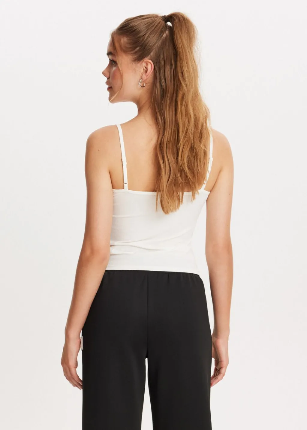Basics|Singlets<The Sting V-hals singlet met kant wit, off-white